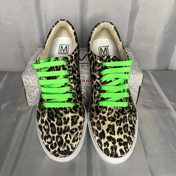 Maker's Shoes - Maker's Perla 2 Cheetah Tan & Nude Sneakers